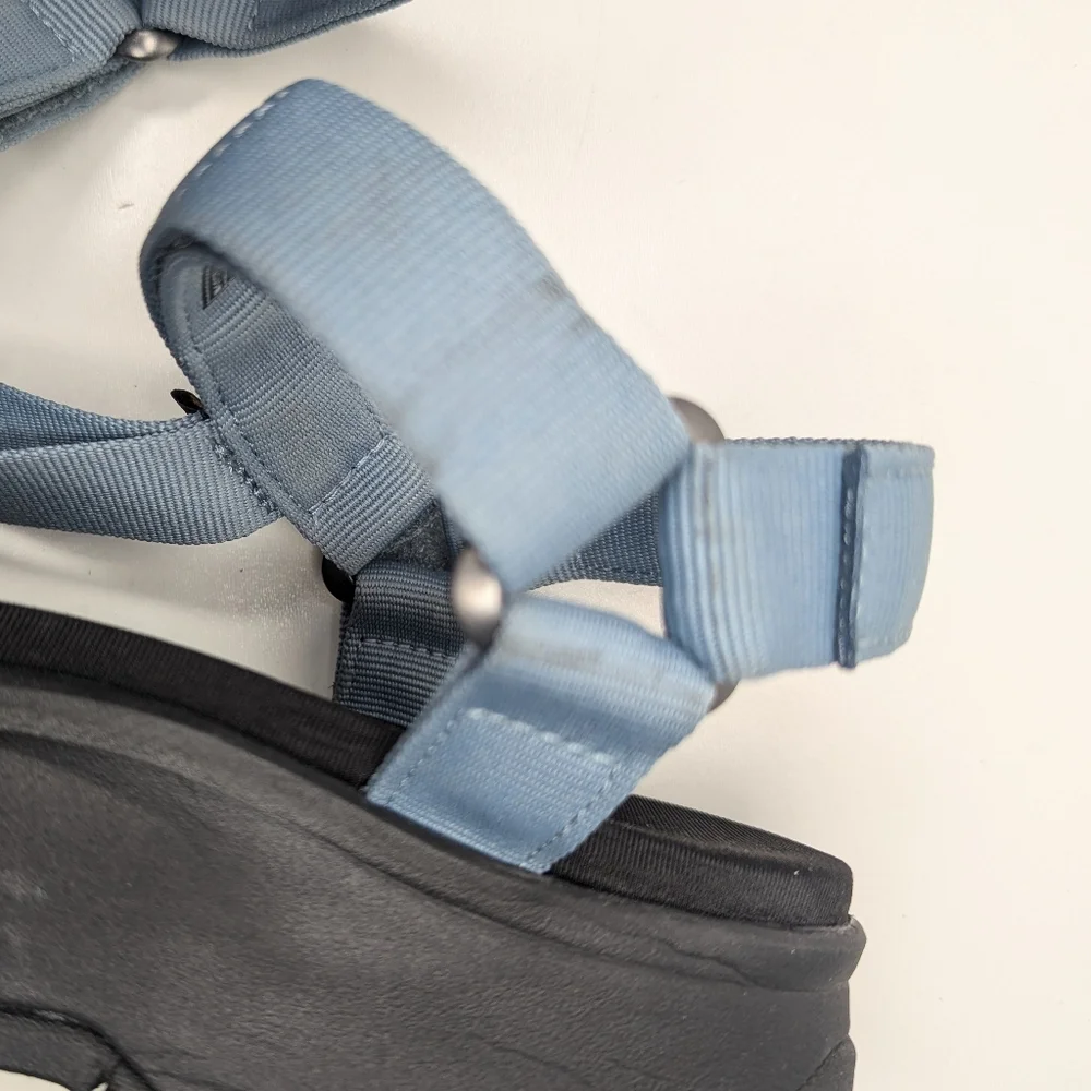 Teva Jadito Universal Sandals Comfort Easy Off/On Blue Black Velcro Size 10